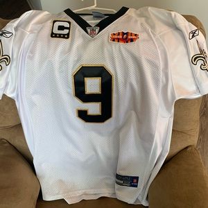 Drew brees Super Bowl logo saints jersey